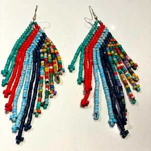 Handmade, beaded earrings